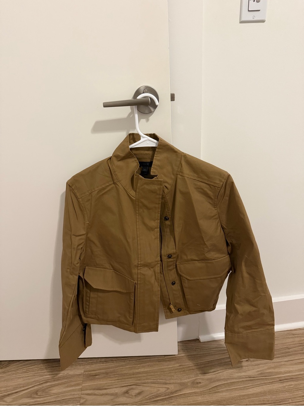 New J.Crew Utility Jacket in Brown, size 12.